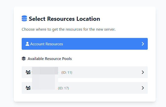 Select Account Resources